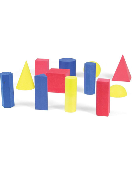 Bloques Sólidos Geométricos de Espuma hand2mind - Set de 12 Bloques Sólidos Geométricos de Espuma hand2mind - Set de 12