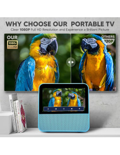 Televisor Portátil ShinePick 7" 1080P HD Recargable Bluetooth 2