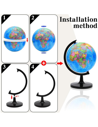 Globo Terráqueo Interactivo VAP 20 cm para Aprendizaje Infantil