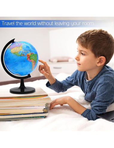 Globo Terráqueo Interactivo VAP 20 cm para Aprendizaje Infantil