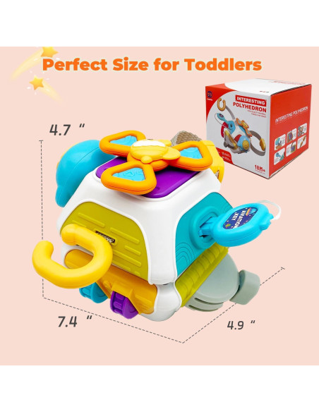 Cubo Ocupado Montessori GZSDLL para Niños 18+ Meses Cubo Ocupado Montessori GZSDLL para Niños 18+ Meses