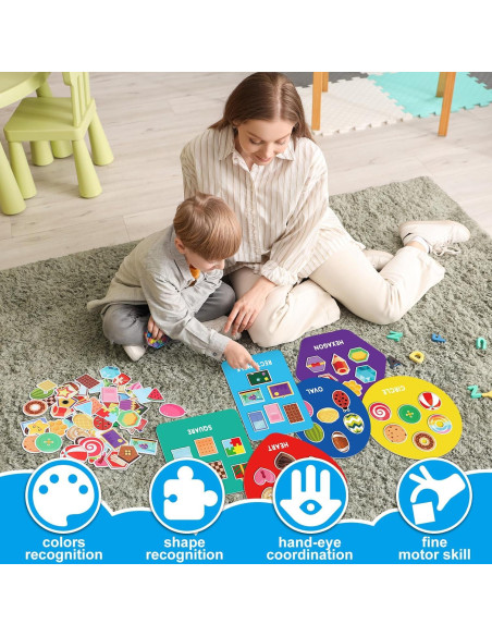 Juego de Clasificación de Formas Halloscume 70 Piezas para Niños Juego de Clasificación de Formas Halloscume 70 Piezas para Niños