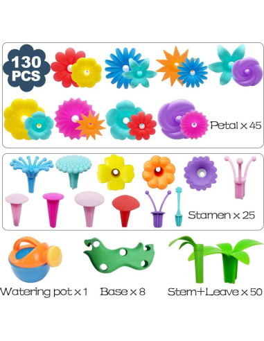 Juego de Jardín de Flores Scientoy - 130 Piezas Educativas