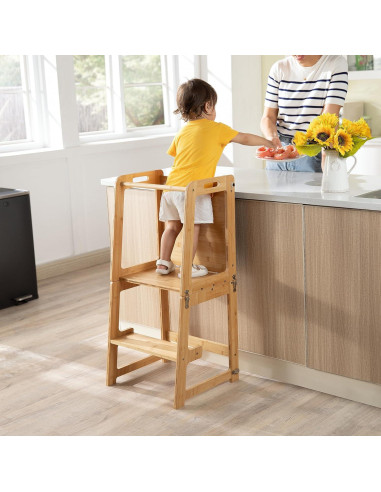 Torre de Aprendizaje 4-en-1 Onirw para Niños Natural