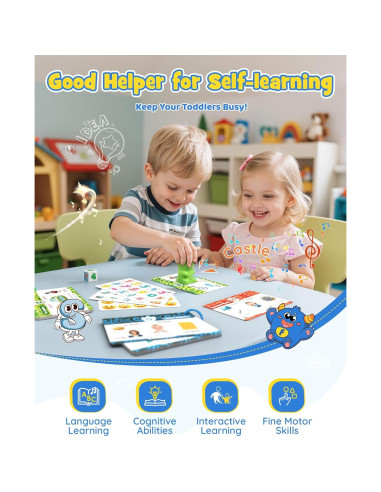 Juego de Lectura Sensorial TEKFUN con Lápiz Dinosaurio 73PCS