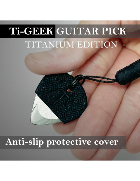 Pua de Guitarra de Titanio Ti-Geek 2.8mm Plata Metálica Pua de Guitarra de Titanio Ti-Geek 2.8mm Plata Metálica