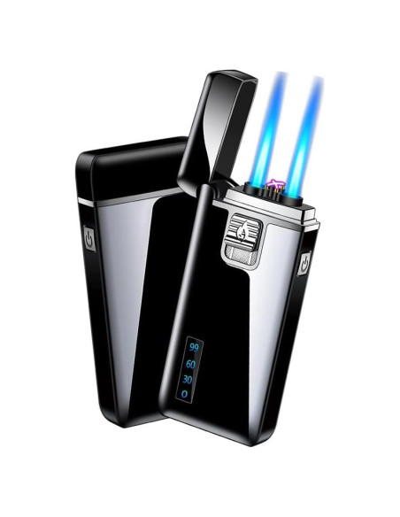 Encendedor 2 en 1 Zirro Butano y Plasma Recargable USB Negro Encendedor 2 en 1 Zirro Butano y Plasma Recargable USB Negro