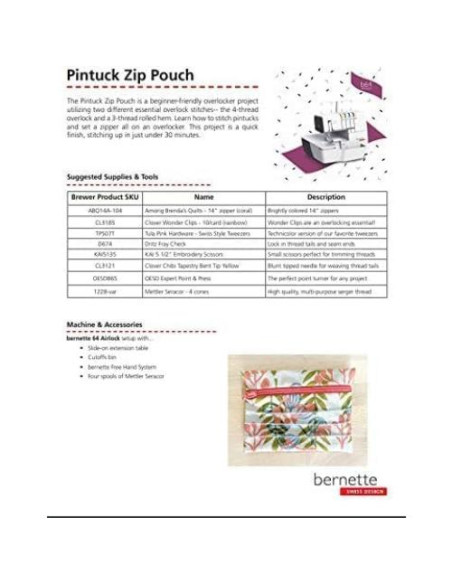 Máquina Overlock Bernette B64 Airlock 1300 PPM 16 Puntadas Máquina Overlock Bernette B64 Airlock 1300 PPM 16 Puntadas