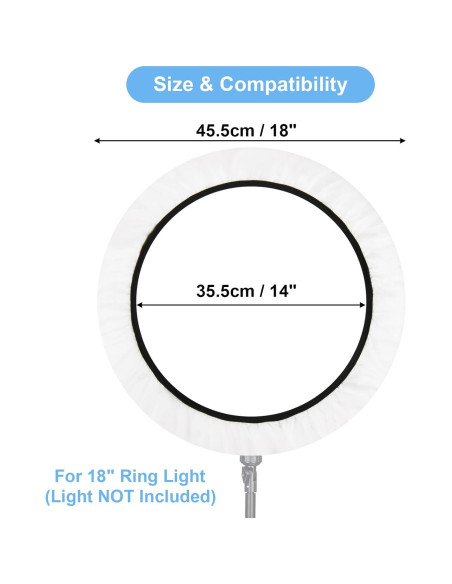 Difusor de Luz Blanca Cosmos para Anillos de 40 a 46 cm Difusor de Luz Blanca Cosmos para Anillos de 40 a 46 cm