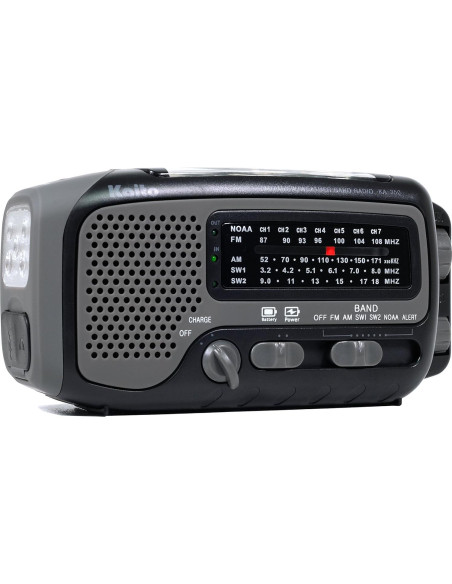 Radio Meteorológica Kaito KA350GY AM/FM Solar Crank 7 Canales Radio Meteorológica Kaito KA350GY AM/FM Solar Crank 7 Canales
