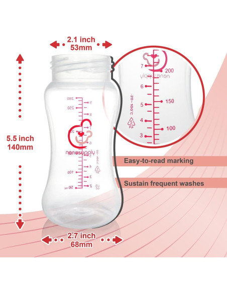 Botellas de Almacenamiento de Leche Materna Nenesupply 4x280ml Botellas de Almacenamiento de Leche Materna Nenesupply 4x280ml
