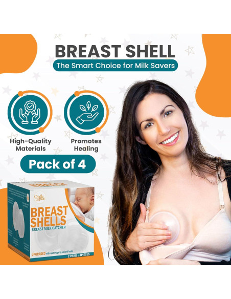 Recolector de Leche Materna Cradle Plus - Paquete de 4 Conchas 60 ml Recolector de Leche Materna Cradle Plus - Paquete de 4 Conchas 60 ml