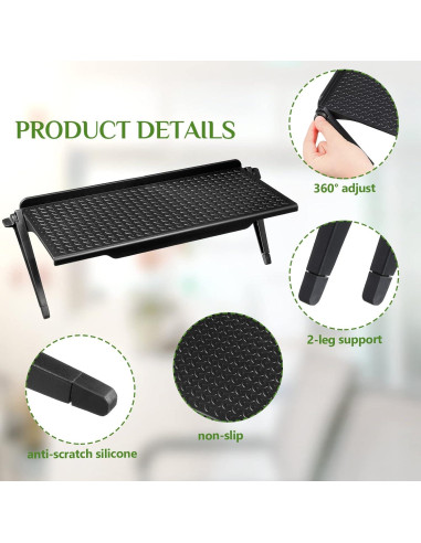 Estante Superior Ajustable Hoteam 6 Piezas Negro 300x115mm