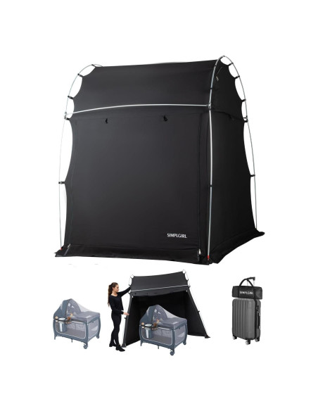 Carpa Blackout SIMPLGIRL para Pack and Play, Negro, 101.6x137.2 cm Carpa Blackout SIMPLGIRL para Pack and Play, Negro, 101.6x137.2 cm