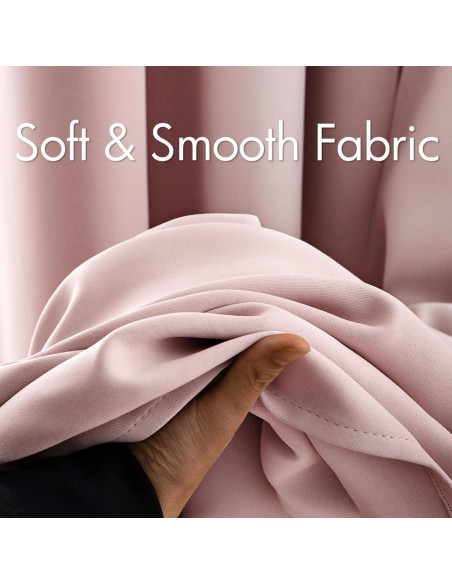 Cortinas blackout MIULEE Rosa Bebé 2 paneles 132 x 213 cm Cortinas blackout MIULEE Rosa Bebé 2 paneles 132 x 213 cm