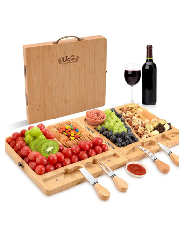 Tabla de Charcutería de Bambú Plegable UTCG 57.9x29 cm