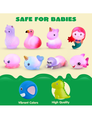 Juguetes de Baño Iluminados JOYIN 12 Piezas para Bebés