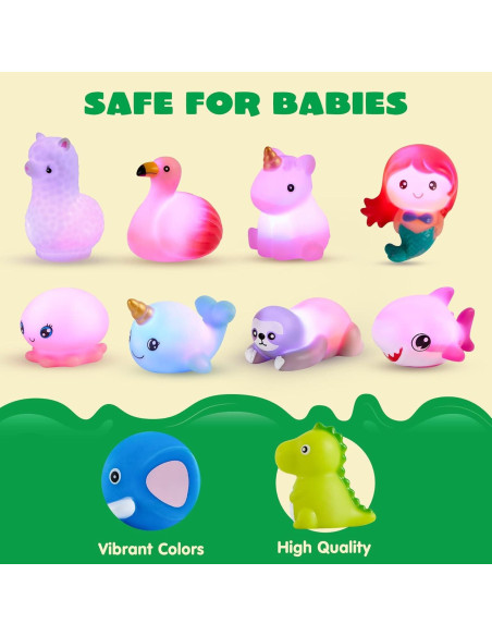 Juguetes de Baño Iluminados JOYIN 12 Piezas para Bebés Juguetes de Baño Iluminados JOYIN 12 Piezas para Bebés