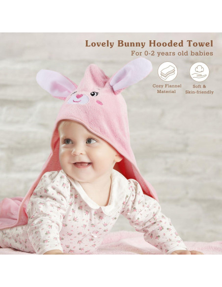 Set de Regalo para Bebés Zooawa con Conejito Rosa y Accesorios Set de Regalo para Bebés Zooawa con Conejito Rosa y Accesorios