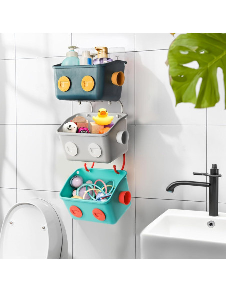 Organizador de Juguetes de Baño Noamus - 6 Cestas Coloridas Organizador de Juguetes de Baño Noamus - 6 Cestas Coloridas