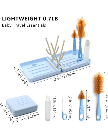Kit de Cepillos Limpiadores de Biberones Ismosm Azul Kit de Cepillos Limpiadores de Biberones Ismosm Azul