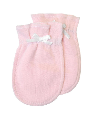 Manoplas para Bebés TL Care 100% Algodón Rosa - 12 Pares