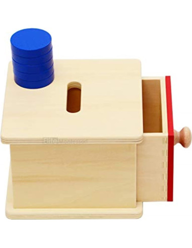 Caja de Monedas Montessori Elite con 5 Monedas de Madera