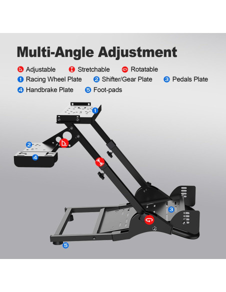 Soporte de Volante de Carreras PXN A10 Ajustable para PC Soporte de Volante de Carreras PXN A10 Ajustable para PC