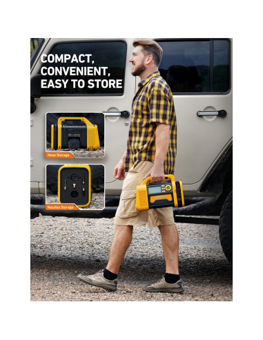 Compresor de Aire Portátil AstroAI AIRUN TC3 150PSI Amarillo