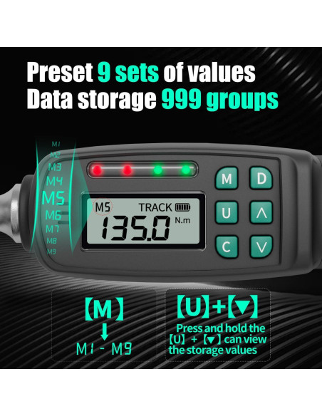 Llave de Torque Digital XLIT 1/2" 5-99.5 ft-lb (6.8-135 Nm) Llave de Torque Digital XLIT 1/2" 5-99.5 ft-lb (6.8-135 Nm)
