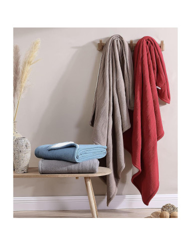 Manta Calentada Reversible Eddie Bauer 50x60 Azul Chambray
