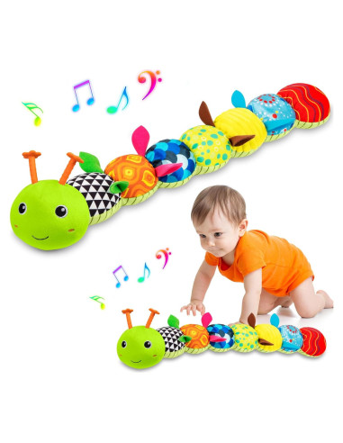 Juguete Musical de Oruga Tohibee para Bebés 0-12 Meses Verde