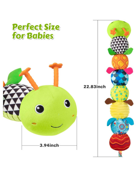 Juguete Musical de Oruga Tohibee para Bebés 0-12 Meses Verde Juguete Musical de Oruga Tohibee para Bebés 0-12 Meses Verde