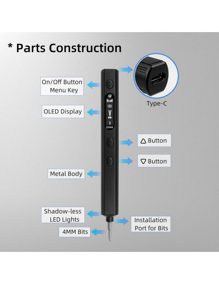 Destornillador Eléctrico SEQURE ES666 30 Puntas Magnéticas 2.2N.m Destornillador Eléctrico SEQURE ES666 30 Puntas Magnéticas 2.2N.m