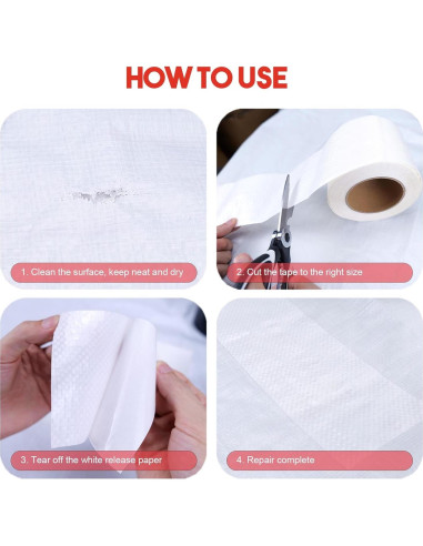 Cinta de Reparación Blanca 10 cm x 9.75 m Autrends Impermeable