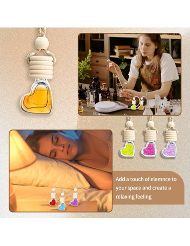 50 Botellas de Perfume Vacías Jisfigtrh para Ambientador de Coche
