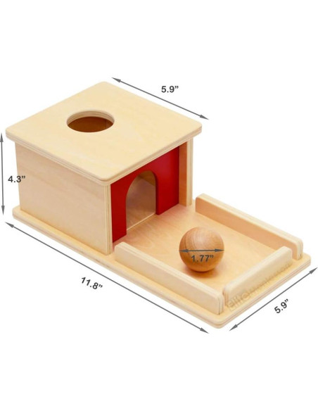 Caja de Permanencia de Objetos Elite Montessori con Bandeja Caja de Permanencia de Objetos Elite Montessori con Bandeja
