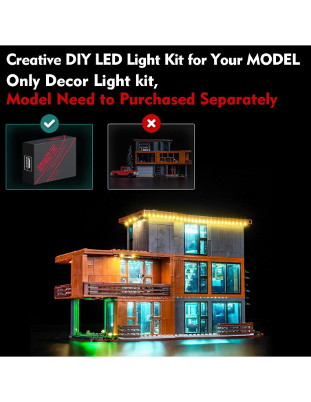 Kit de Luz LED LocoLee para LEGO Casa Cullen 21354 Kit de Luz LED LocoLee para LEGO Casa Cullen 21354