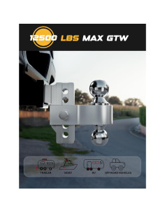 Enganche de Remolque Ajustable RETRUE 2" Aluminio 12,500 lbs 2