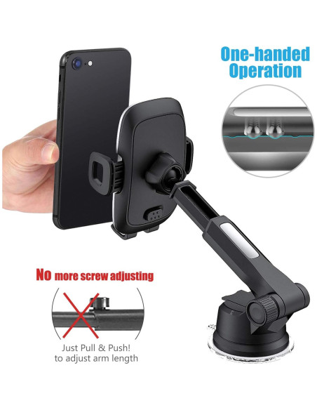 Soporte para Teléfono de Coche WizGear con Ventosa Fuerte Soporte para Teléfono de Coche WizGear con Ventosa Fuerte