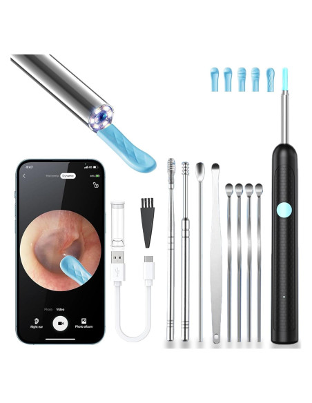 Kit de Limpieza de Oídos CZYJPRL con Cámara 1080P y 8 Cucharas Kit de Limpieza de Oídos CZYJPRL con Cámara 1080P y 8 Cucharas