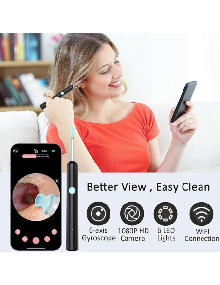 Kit de Limpieza de Oídos CZYJPRL con Cámara 1080P y 8 Cucharas Kit de Limpieza de Oídos CZYJPRL con Cámara 1080P y 8 Cucharas