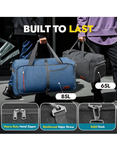 Bolsa de Viaje Duffel Canway 65L Plegable Resistente al Agua