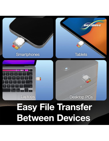 Adaptador USB Tipo-C BoxWave para ORDRO M5 - Lector Micro SD