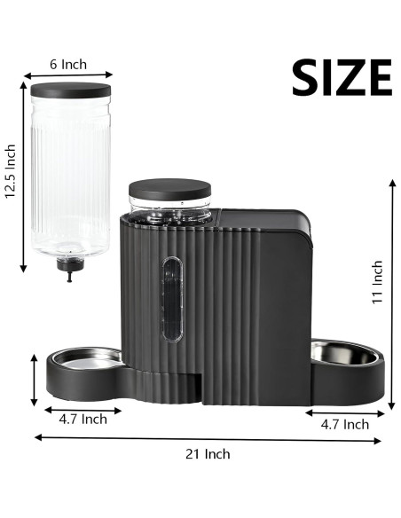 Dispensador Automático de Comida y Agua Leptzoa 3.8L 2 en 1 Dispensador Automático de Comida y Agua Leptzoa 3.8L 2 en 1