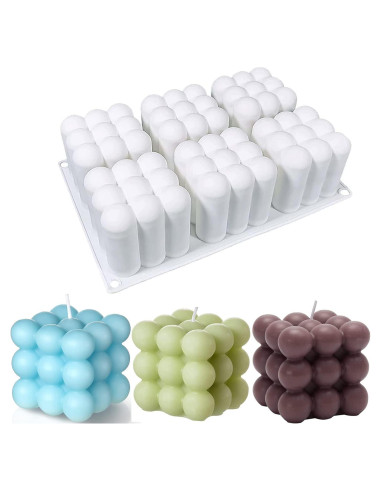 Molde de Silicona Konrisa 3D para Velas y Postres 6 Cavidades