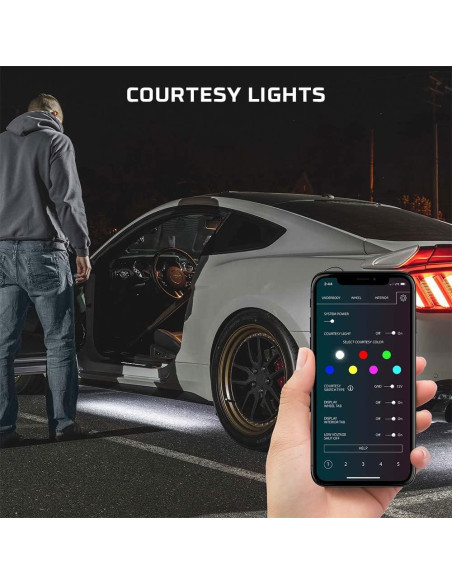 Kit de Iluminación LEDGlow Bajo Carro 4 Piezas Bluetooth Multicolor Kit de Iluminación LEDGlow Bajo Carro 4 Piezas Bluetooth Multicolor