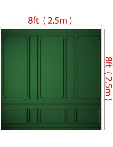 Fondo de Pared Verde Navideño Kate 2.44x2.44m Microfibra