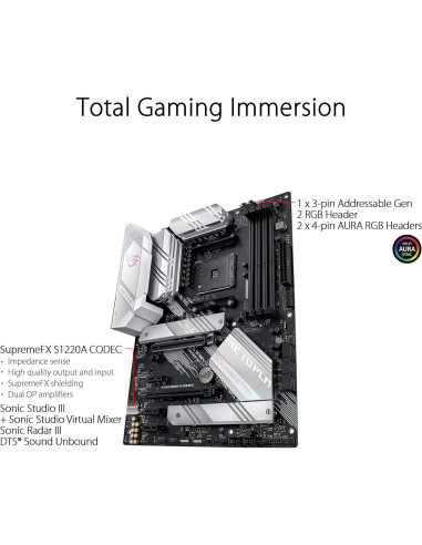 Placa Base ASUS ROG Strix B550-A Gaming - Socket AM4 - 128GB DDR4