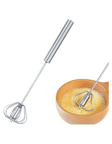 Batidor de huevos semiautomático Fnoko 25,4 cm acero inoxidable